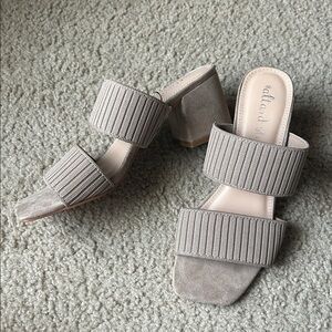 Altar'd State Beige Block Heel Sandals